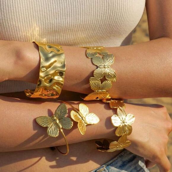 bohemian flower bracelet A252 - Picture 1 of 3